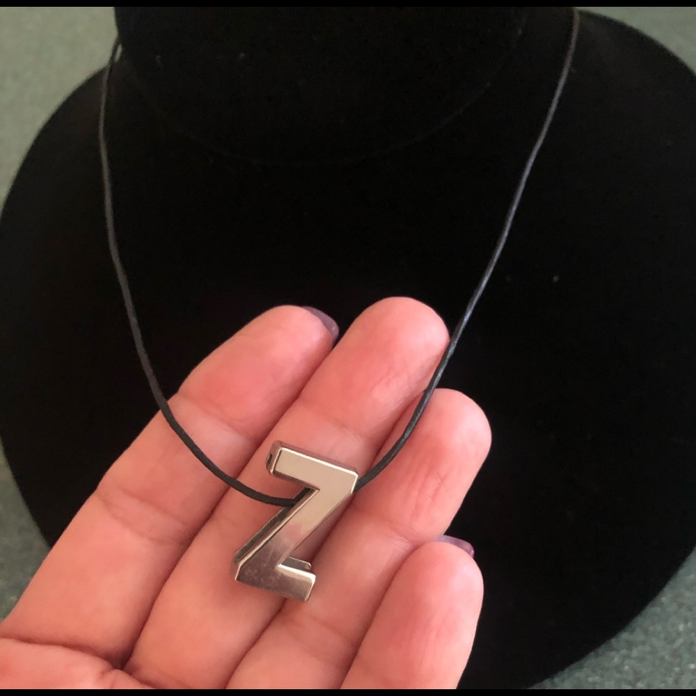 Letter z initial necklace